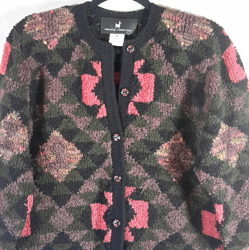 PERUVIAN CONNECTION | South Western Aztec Sweater